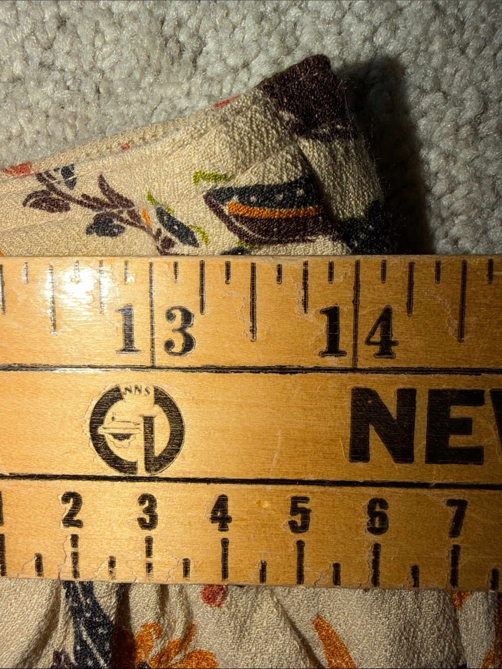 Anthropologie Smocked Balloon Leg Pants Jogger Leaf Floral Beige Brown Size 4 - Picture 12 of 14